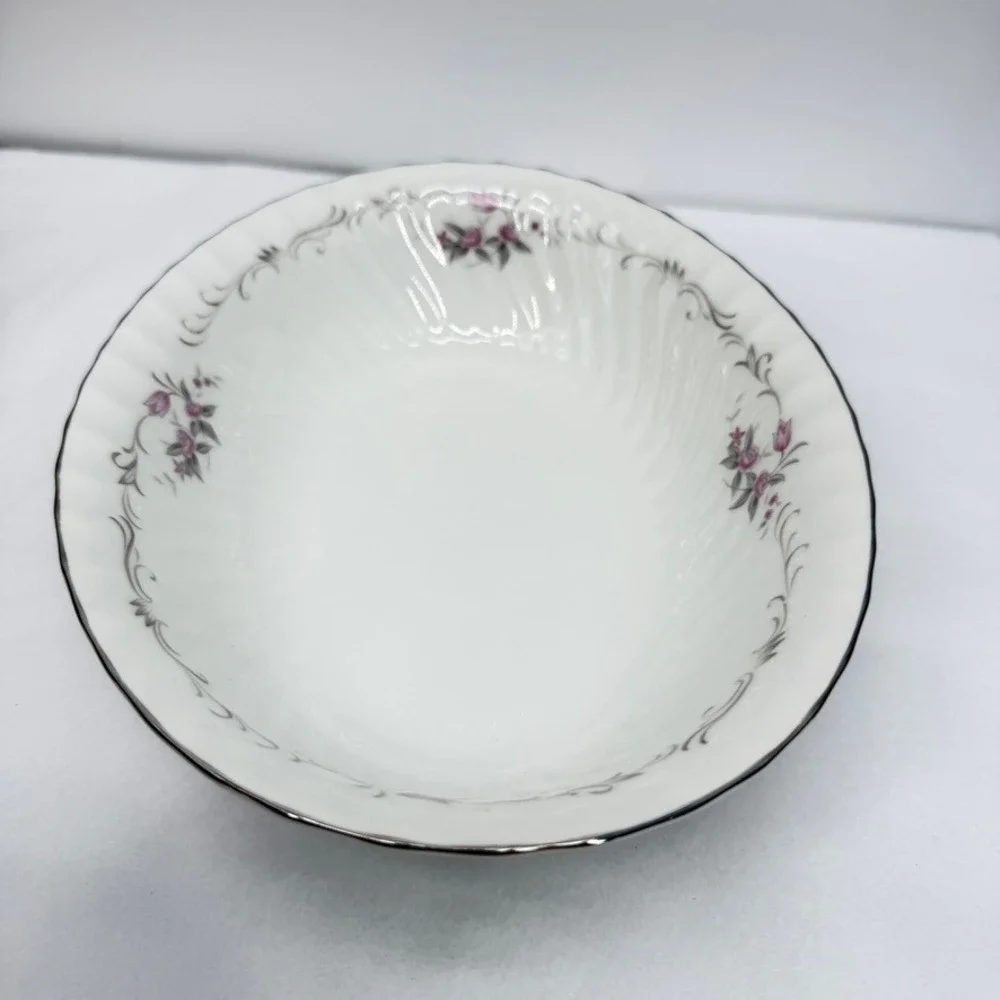 Gold Standard Vegetable Dish Baker Floral Porcelain Serving Bowl C-8 Japan OS